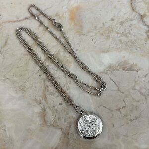 Vintage Rembrandt Sterling Silver St. Christopher Medal & 24” Chain